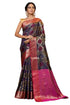 Vasthrlay Navy Blue Jacquard Saree
