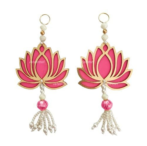 Divyakosh Velvet Handmade Wall Decor Lotus(Pack of 6)