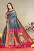 Vasthrlay Kanjivaram Chand Paithani Rama Pink Saree With Blouse Piece