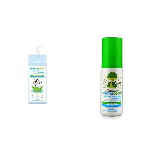 Mamaearth Milky Soft Shampoo & Mamaearth Natural Insect Repellent for Babies