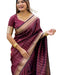 Vasthrlay Banarasi Kanjivaram Kanchipuram BS09 Saree With Blouse Piece