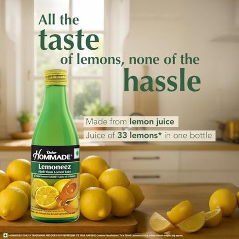 Dabur Hommade Lemoneez Contains the Juice of 33 Lemons