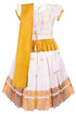Vasthrlay Kids Girls South Indian Kerala Style Pattu Pavadai Cotton Silk Lehenga Choli Dress