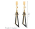 Nilu's Collection Fancy Hollow Triangle Long Geometric Drop Earrings