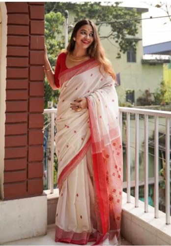 Vasthrlay Women's Kalamkari Wedding Swastik Saree With Blouse Piece