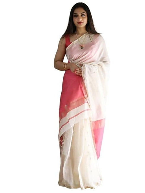 Vasthrlay Womens Jacquard Unstitched Lavender Saree