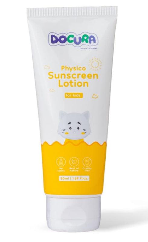DOCURA Physico Sunscreen Lotion SPF 50 | Newborns Babies and Kids