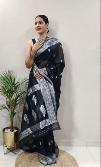 Vasthrlay Banarasi Unstitched Saree