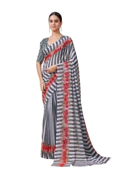 Vasthrlay Pink Unstitched Saree