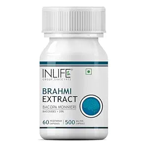 Inlife Brahmi/Bacopa Monnieri Extract Bacosides 25%