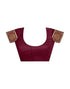Vasthrlay Womens Jacquard Unstitched Maroon Saree