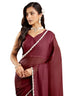 Vasthrlay Pink Border Unstitched Saree