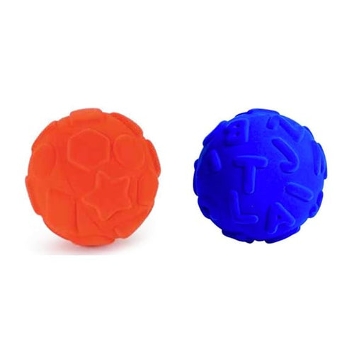 Rubbabu Bright Colour Educational Balls | 100% Natural Rubber Foam Toy