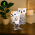 Lucky Owl Statue for Good Luck 7 Inch Resin Figurine Antique Multicolour