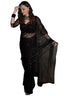 Vasthrlay Black Sequins Unstitched Saree