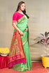 Vasthrlay Kanjivaram Chand Paithani Rama Pink Saree With Blouse Piece