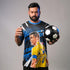 Ronaldofan Black Yellow Football Jersey | Goat Edition Overhead Kick Design | Personalized Custom Name & Number Soccer Jersey For Men| Women & Kids