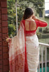 Vasthrlay Women's Kalamkari Wedding Swastik Saree With Blouse Piece