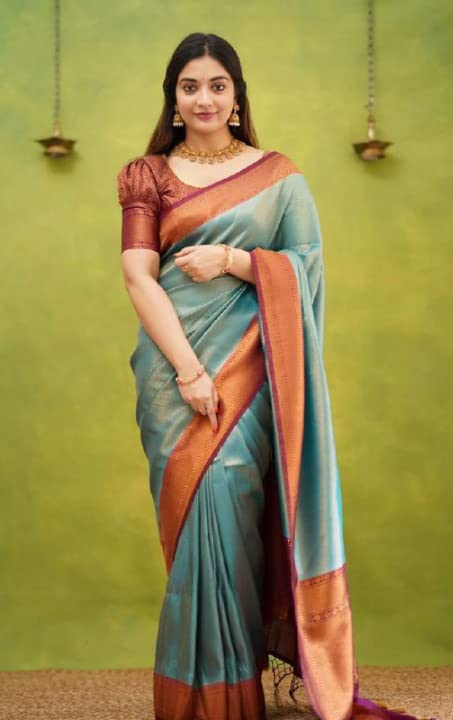 Vasthrlay Cream Kanjivaram Saree