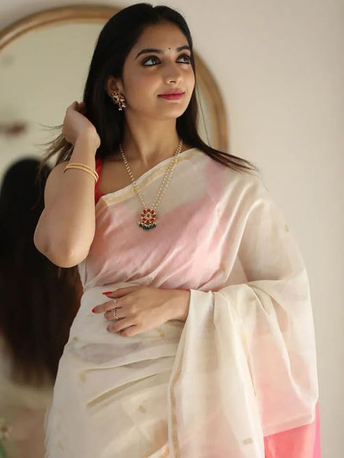 Vasthrlay Banarasi Unstitched Saree