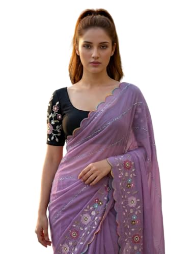 Vasthrlay Yellow Unstitched Saree