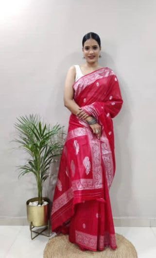 Vasthrlay Banarasi Unstitched Saree