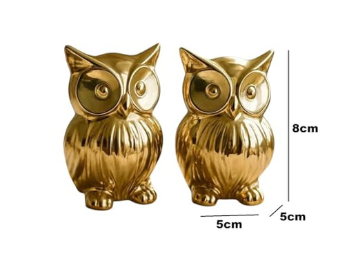 Chocozone Owl Showpiece for Good Luck Vastu Feng Shui Items for Home Decor Figurines Decorative Items