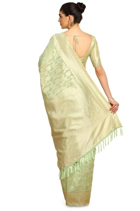 Vasthrlay Green Tussar Tassels