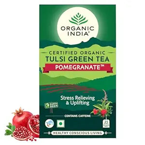 Organic India Tulsi Green Tea Pomegranate