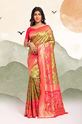 Vasthrlay Banarasi Wedding Unstitched Saree