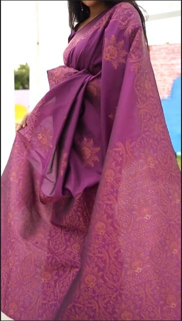 Vasthrlay Jacquard Traditional Unstitched Saree