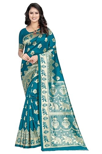 Vasthrlay Kanjivaram Banarasi Collections Pari9016 Saree With Blouse Piece