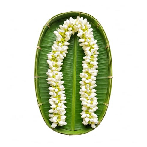 Artificial Jasmine Flower Hair Accessory White and Green Reusable Bridal Women Hair Decoration