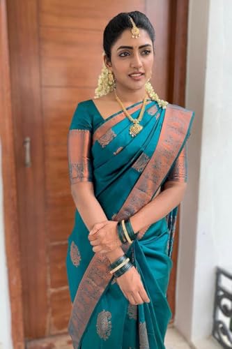Vasthrlay Banarasi Kanjivaram Kanchipuram Shiv 1 Saree With Blouse Piece