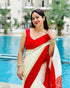 Vasthrlay Glory Women Silk Embelished Durga Pooja Traditional Bengali Kanjivaram Saree