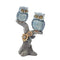 The Decorshed Blue Owl Figurine Set Handcrafted Resin Owl Statue for Home Decor