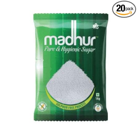Madhur Pure and Hygienic Sugar, 1kg Bag