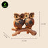 Owl Statue for Good Luck Resin Figurine Antique Multicolour |Feng Shui & Vastu I Evil Eye