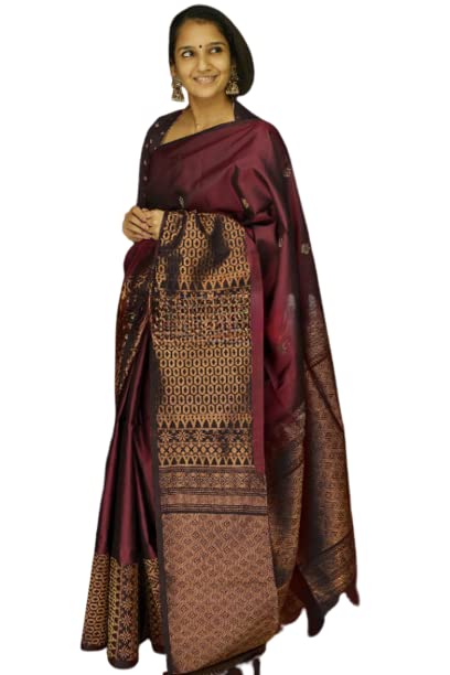 Vasthrlay Maroon Kanjivaram Saree