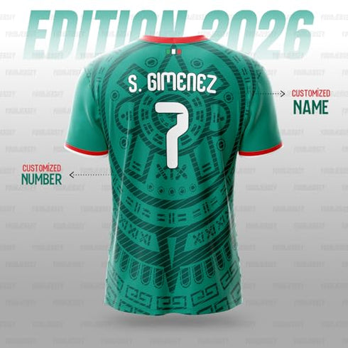 Yourjersey Football World Cup 2026 Football Jersey All Team Jersey Custom Name & Number Print | Fan Personalised T-Shirt Sizes For Kids And Adult