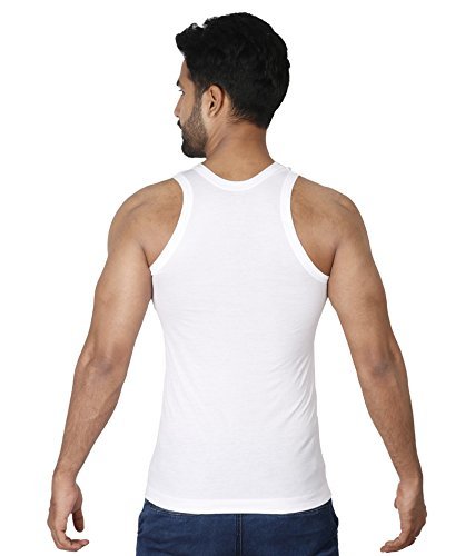 Dixcy Scott Men's Slim Fit Vest (White_90)