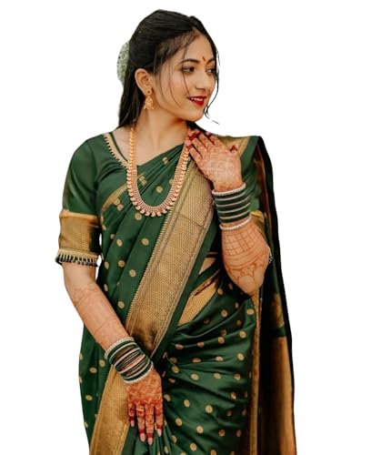 Vasthrlay Banarasi Kanjivaram Kanchipuram BS09 Saree With Blouse Piece