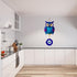 Blue Owl with Evil Eye Charm MDF Home Wall Decor MDF Wall Hanging