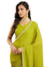 Vasthrlay Pink Border Unstitched Saree