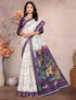 Vasthrlay Women's Cotton Kalamkari Wedding Saree With Blouse Piece