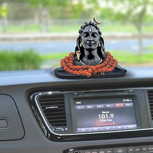 JD FRESH 5.5 Inch Adiyogi Statue with Rudraksh Mala
