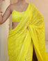 Vasthrlay Lavender Georgette Sequins Saree