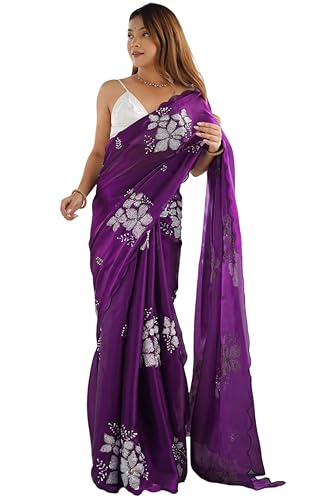 Vasthrlay Black Unstitched Saree