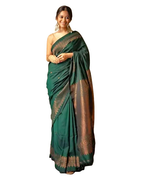 Vasthrlay Banarasi Unstitched Saree