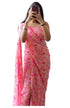 Vasthrlay Pink Georgette Unstitched Saree